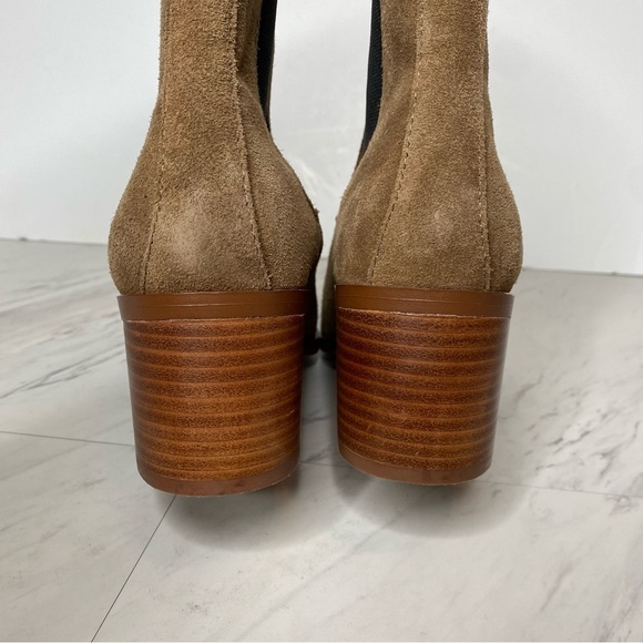 Steve Madden Rhiannon Cognac Suede Chelsea Bootie 9M - Picture 4 of 15